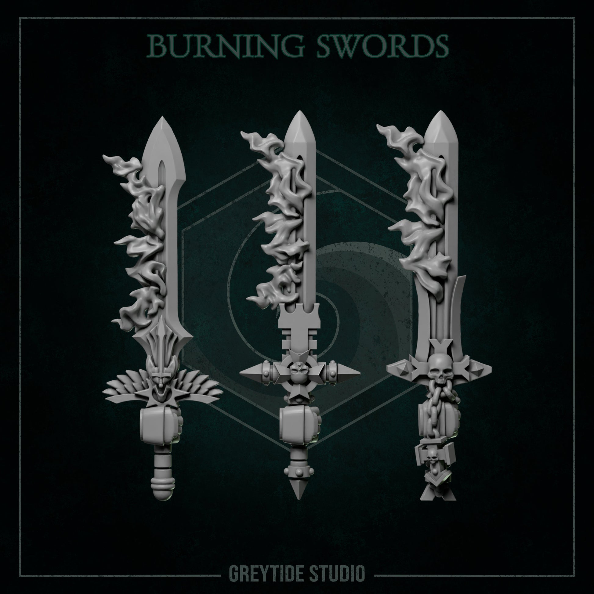 Weapons 1 & 2 handed Swords- Grey Tide Studios