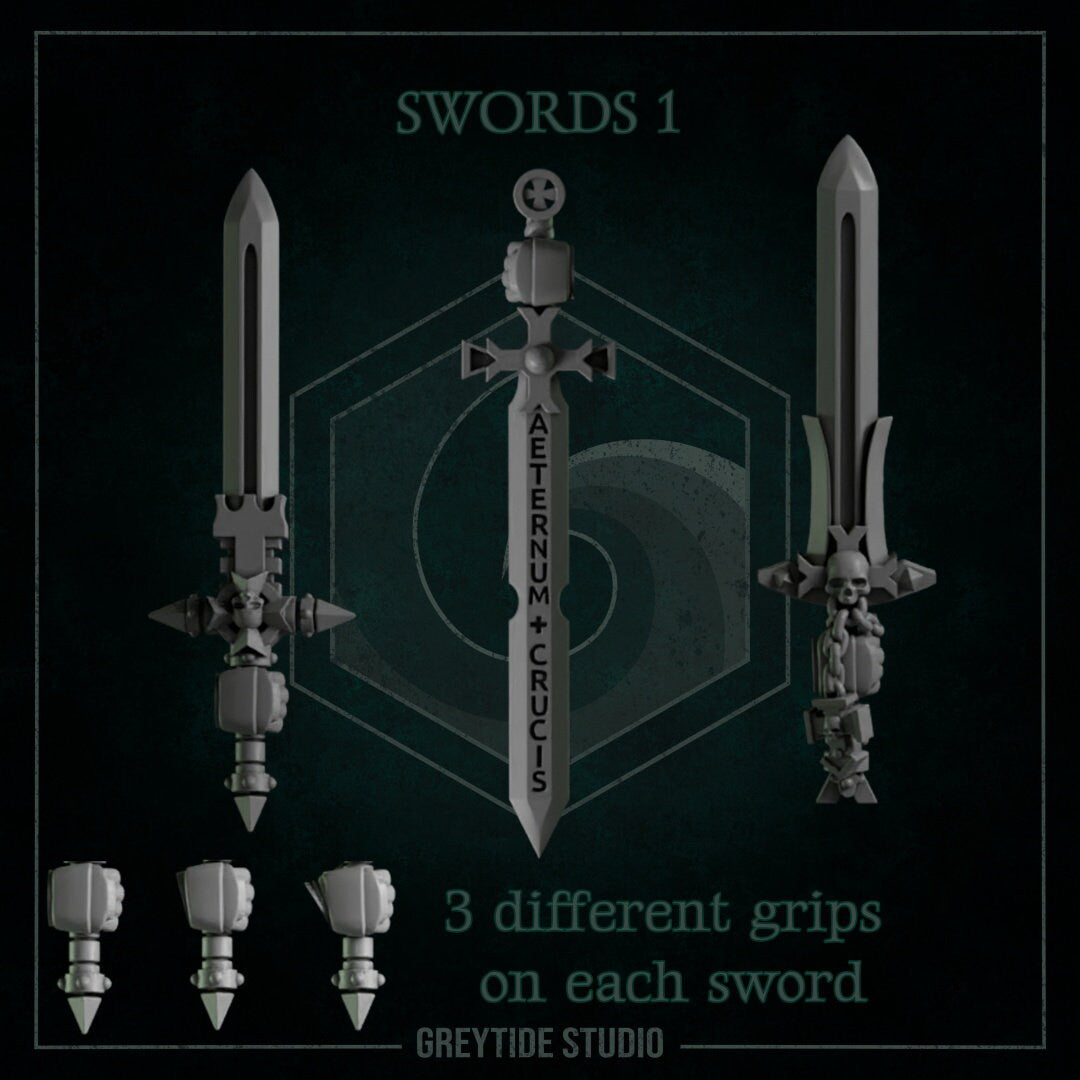 Weapons 1 & 2 handed Swords- Grey Tide Studios